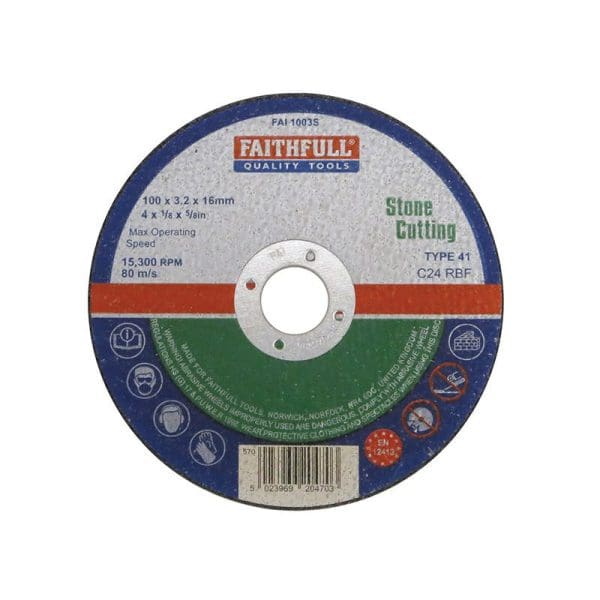 Stone Cut Off Disc 100 x 3.2 x 16mm