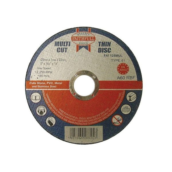 Multi-Purpose Cutting Disc 125 x 1.0 x 22.23mm (Pack 10)
