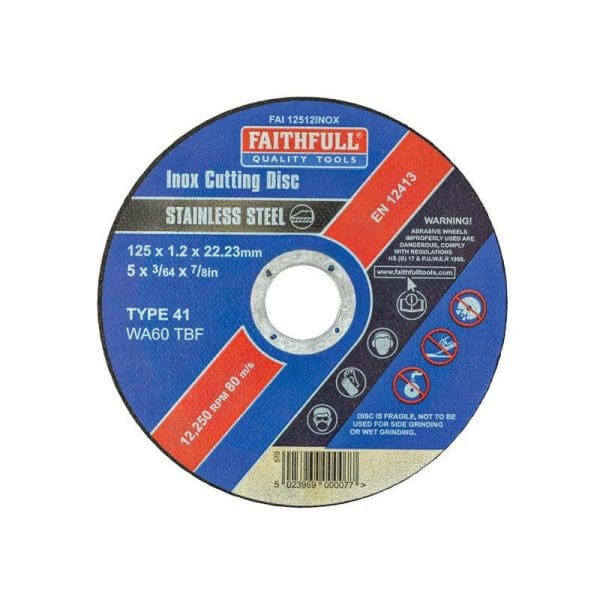 Inox Cutting Disc 125 x 1.2 x 22.23mm