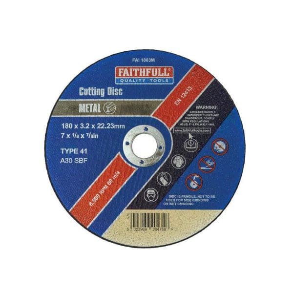 Metal Cut Off Disc 180 x 3.2 x 22.23mm