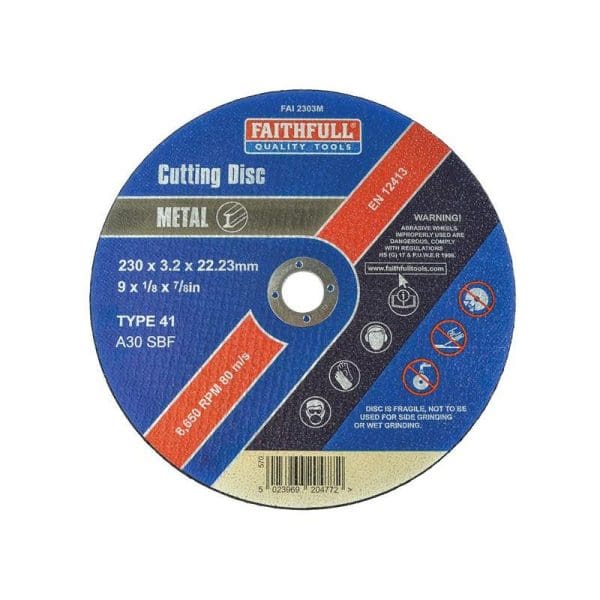 Metal Cut Off Disc 230 x 3.2 x 22.23mm