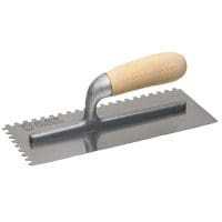 822 Adhesive Trowel Serrated Edge 6mm Wooden Handle 11 x 4.3/4in