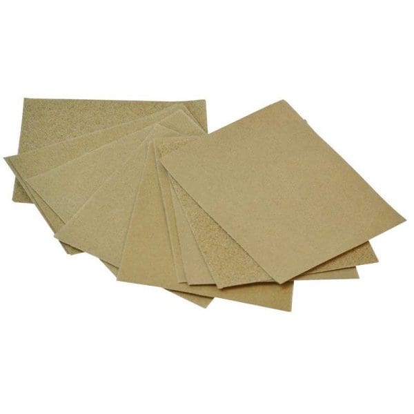 Cork Block Glasspaper Sanding Sheets Assorted (Pack 10)