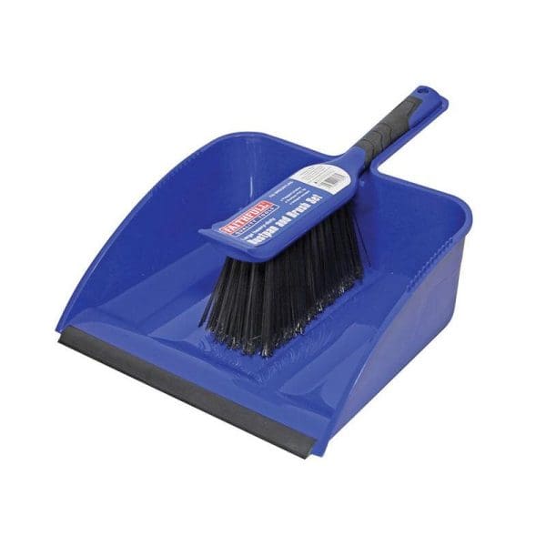 Large Plastic Dustpan and Brush Set
