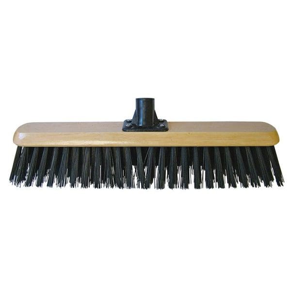 Black PVC Platform Broom Head 450mm (18in) Threaded Socket