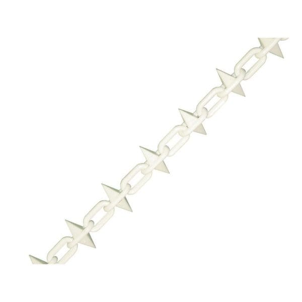 Plastic Chain 6mm x 12.5m White Spiked