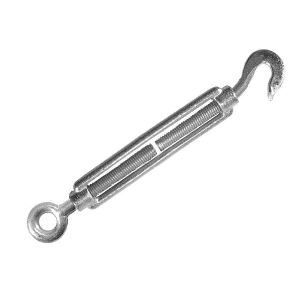Straining Screw 8mm Hook and Eye Galvanised 104mm (Pack 2)