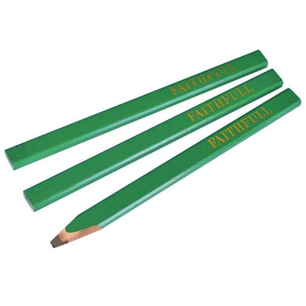Carpenter's Pencils - Green / Hard (Pack 3)