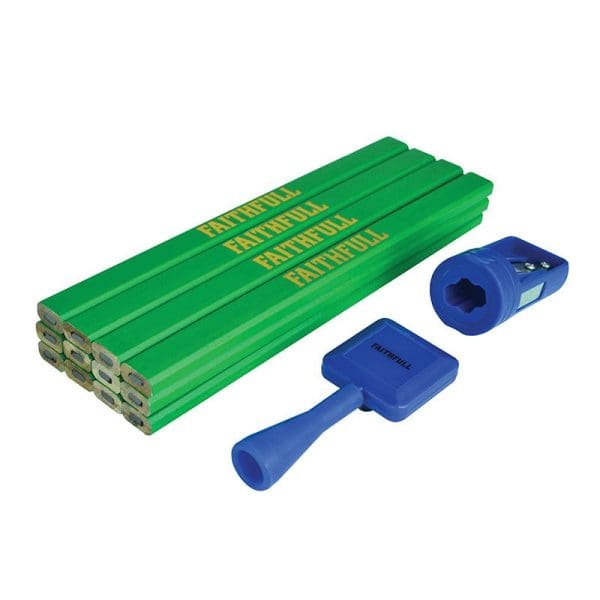 Carpenter's Pencil Kit Green / Hard (Pack 12)