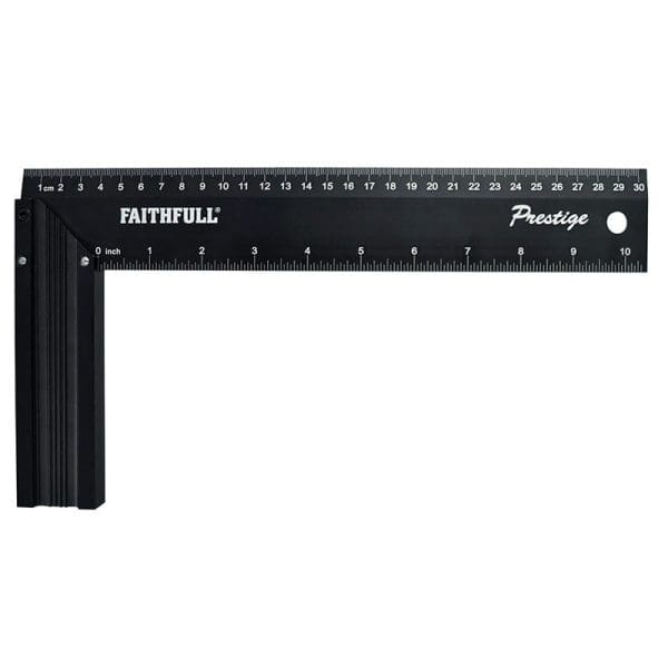 Prestige Try Square Black Aluminium 300mm (12in)