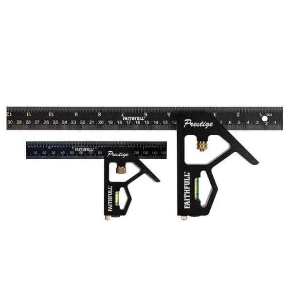 Prestige Combination Square Twin Pack 150mm (6in) and 300mm (12in)