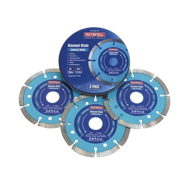 Contract Diamond Blades 115 x 22.2mm (Pack 3)