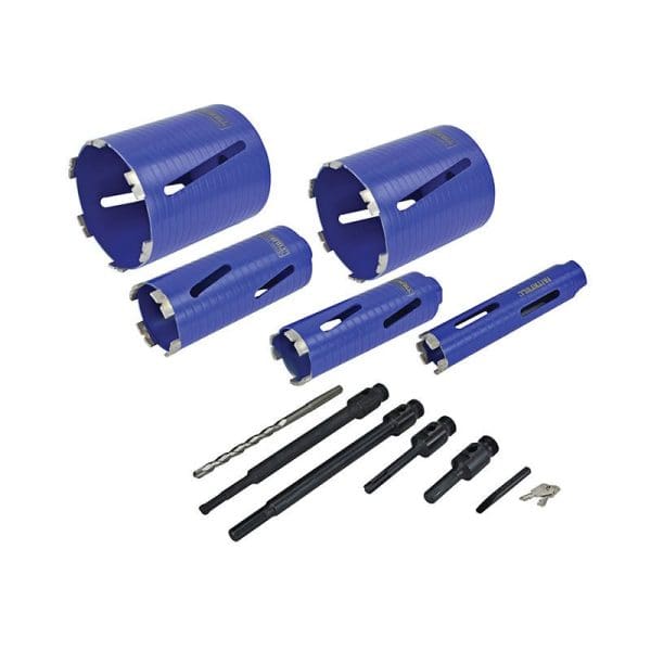Diamond Core Drill Kit and Case Set of 11