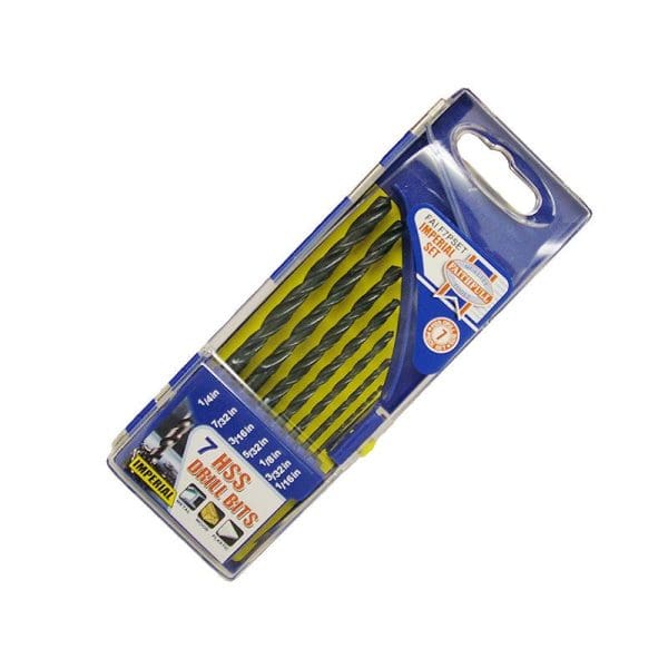 HSS Drill Bit Set of 7 1/16-1/4 x 1/32