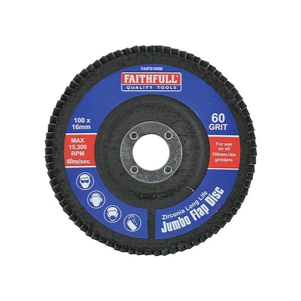 Abrasive Jumbo Flap Disc 100mm Medium