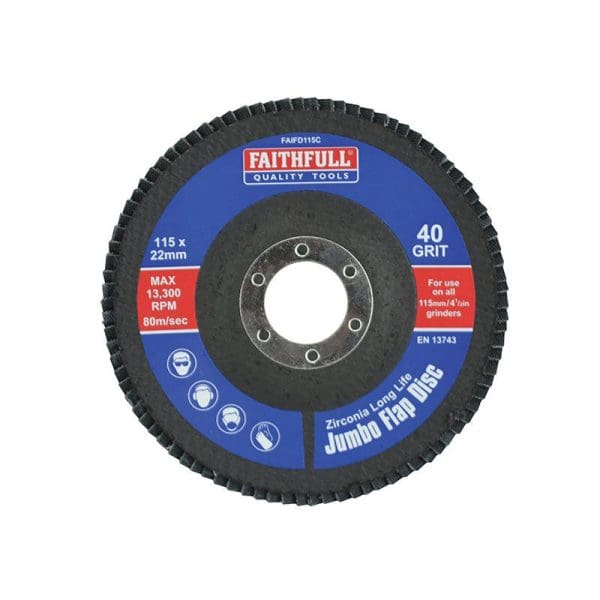 Abrasive Jumbo Flap Disc 115mm Coarse