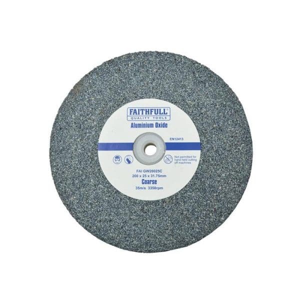 General Purpose Grinding Wheel 200 x 25mm Coarse Alox