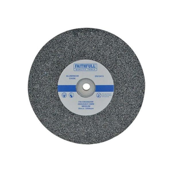 General Purpose Grinding Wheel 200 x 25mm Medium Alox