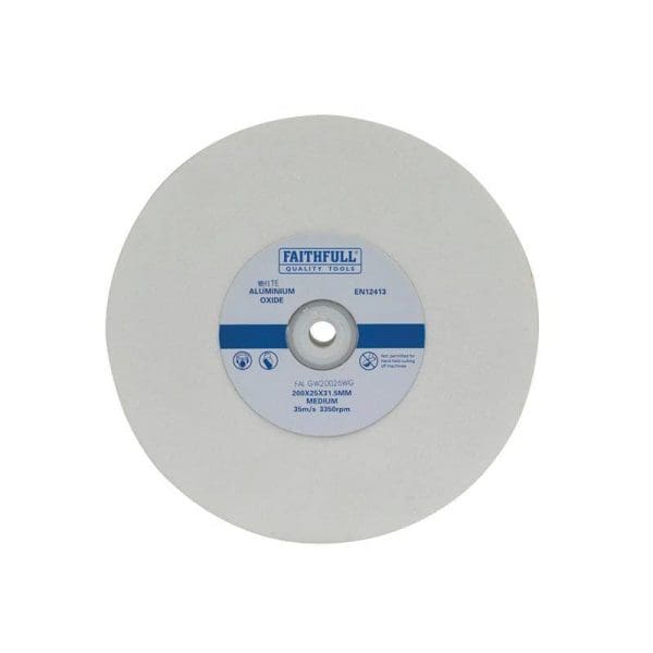 General Purpose Grinding Wheel 200 x 25mm White Medium