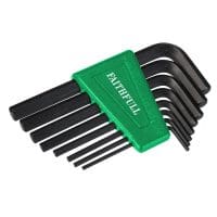 Short Arm Hexagon Key Set, 8 Piece (1/16 - 1/4in)