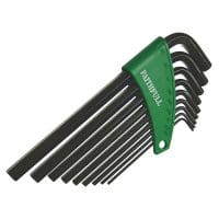 Long Arm Hexagon Key Set, 9 Piece (5/64 - 3/8in)