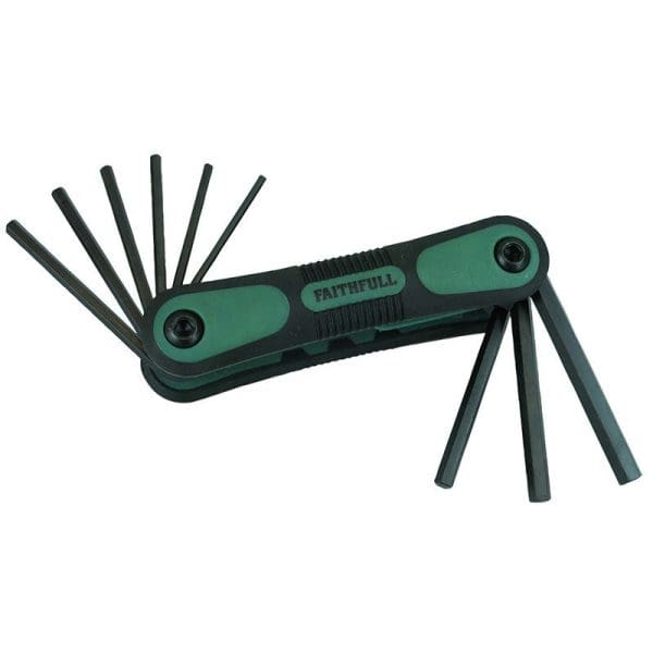 Folding Hexagon Key Set, 9 Piece (5/64 - 1/4in)