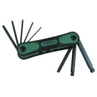 Folding Ball End Hexagon Key Set, 9 Piece (5/64 - 1/4in)