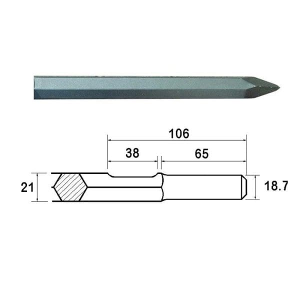 Kango Shank Point 380mm (914112)