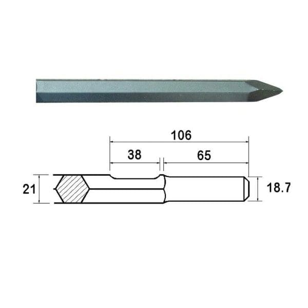 Kango Shank Point 450mm (914113)
