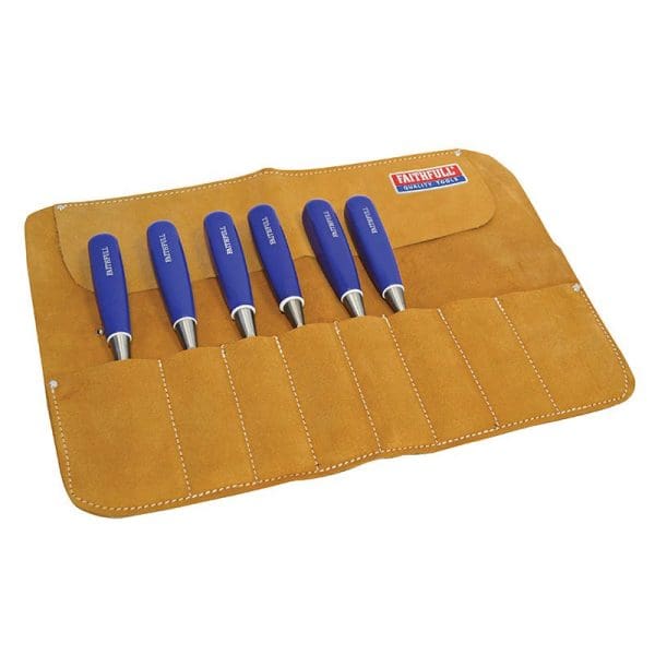 8 Pocket Leather Chisel Roll 33 x 47cm