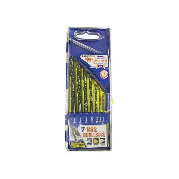 HSS Drill Bit Set, 7 Piece (1.5-6.0mm)