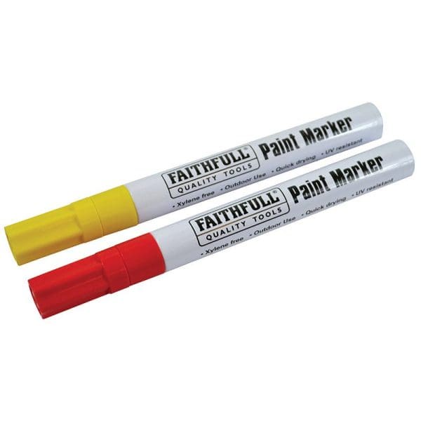 Paint Marker Pen Yellow and Red (Pack 2)