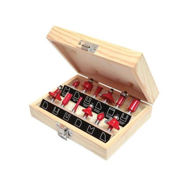 1/4in TCT Router Bit Set, 12 Piece