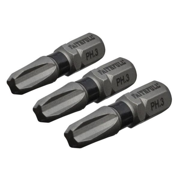 Philips Impact Screwdriver Bits PH3 x 25mm (Pack 3)