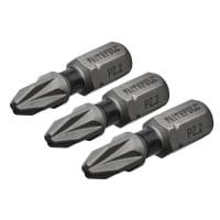 Pozi Impact Screwdriver Bits PZ2 x 25mm (Pack 3)