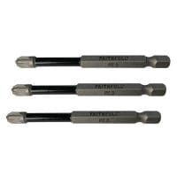 Pozidriv Impact Screwdriver Bits PZ3 x 75mm (Pack 3)