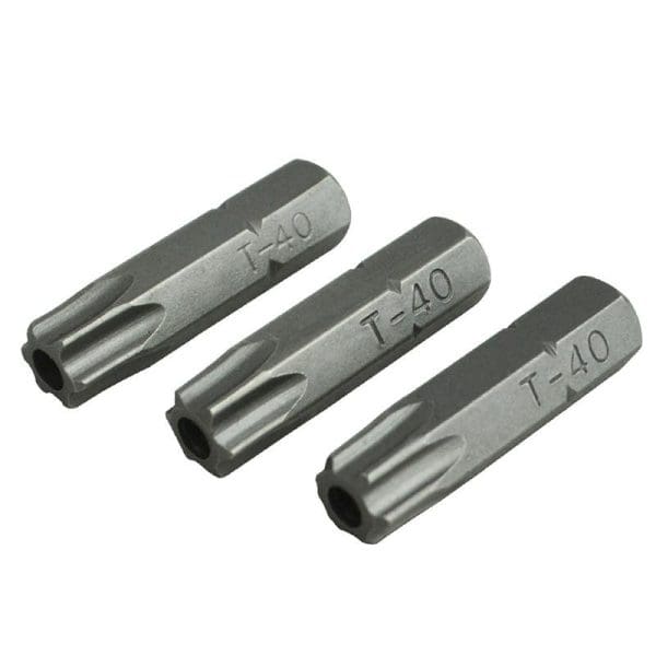 Security S2 Grade Steel Screwdriver Bits T40S x 25mm (Pack 3)