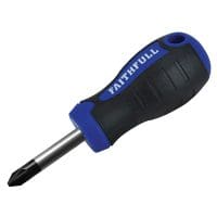 Soft Grip Stubby Screwdriver Pozidriv Tip PZ2 x 38mm
