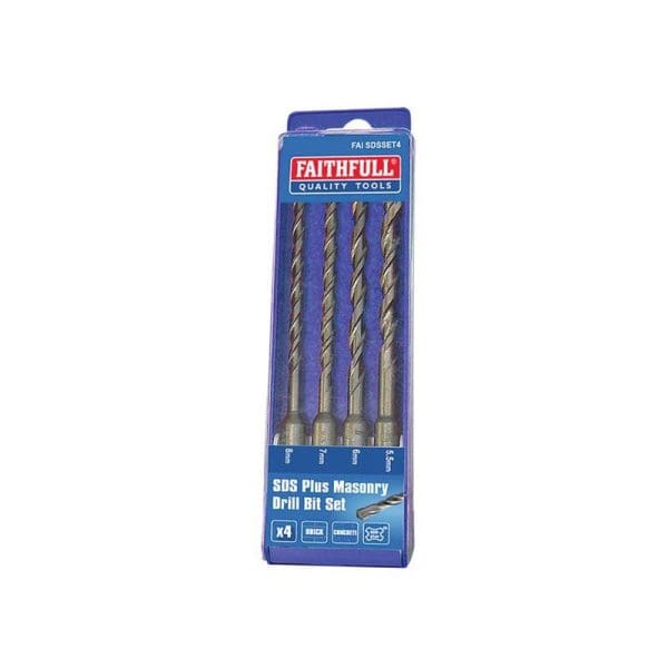 SDS Plus Drill Bit Set, 4 Piece