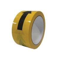 Laminated Self-Adhesive Hazard Tape Arrows Black/Yellow 50mm x 33m