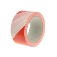 Economy Self-Adhesive Hazard Tape Red/White 50mm x 33m