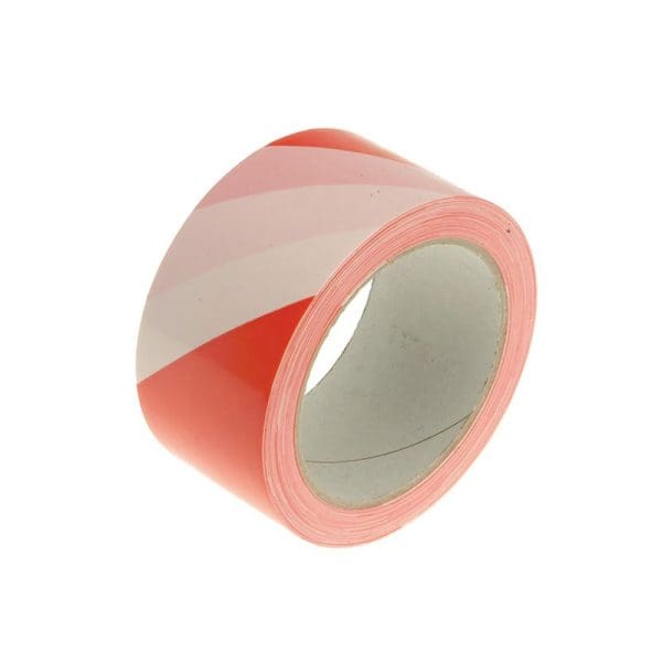 Professional Self-Adhesive Hazard Tape Red/White 50mm x 33m