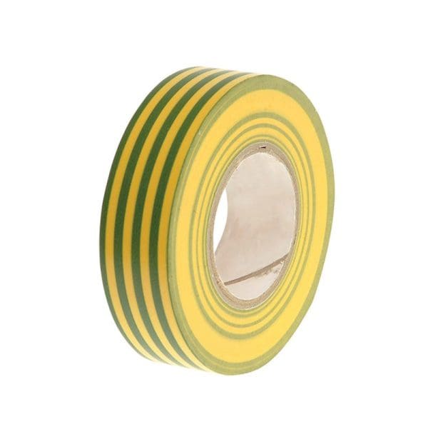 PVC Electrical Tape Green / Yellow 19mm x 20m