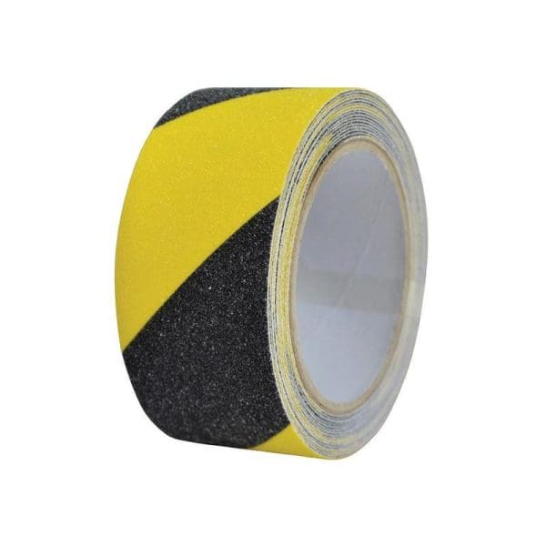 Anti-Slip Tape 50mm x 5m Black and Yellow Hazard