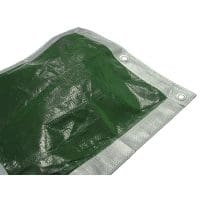 Tarpaulin Green/Silver 3.6 x 2.7m (12 x 9ft) 80gsm