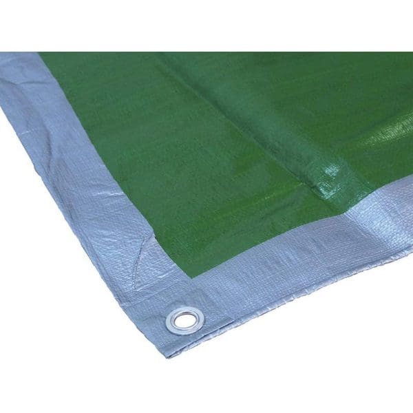 Tarpaulin Green/Silver 5.4 x 3.6m (18 x 12ft) 80gsm
