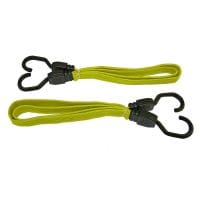 Flat Bungee Cord 90cm (36in) Yellow 2 Piece