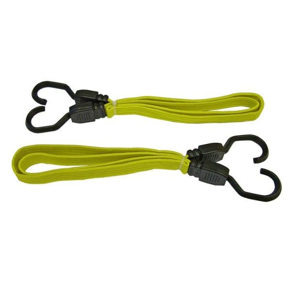 Flat Bungee Cord 90cm (36in) Yellow 2 Piece