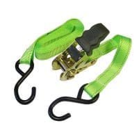 Ratchet Tie-Downs S-Hook 5m x 25mm Breaking Strain 600kg/daN 2 Piece