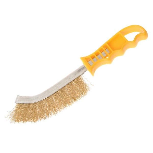 Wire Scratch Brush Brass Yellow Handle